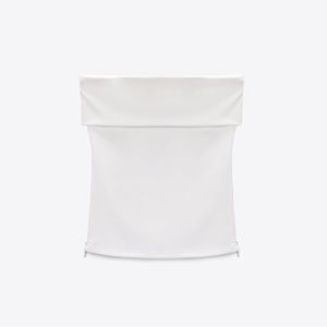 Zara strapless zippered white top